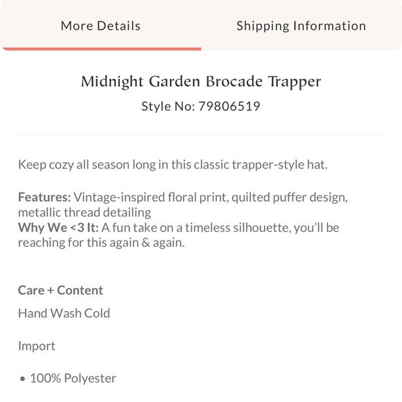 COPY - Free People Brocade Trapper Hat -NWT - Picture 5 of 10